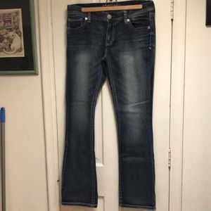 Express Jeans Barely Boot Low Rise